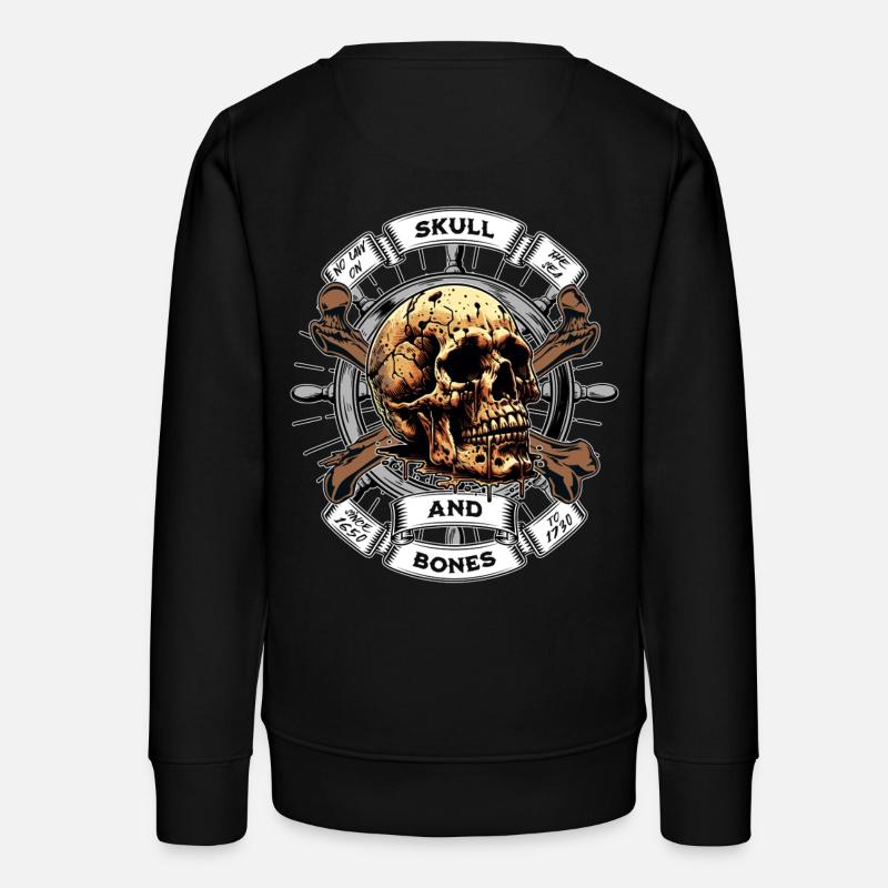 Skull and Bones Pirate - Teens Organic Sweatshirt by Stanley/Stella - black