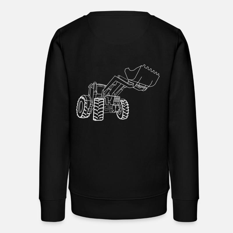 tracteur - Sweat ado bio Stanley/Stella - noir