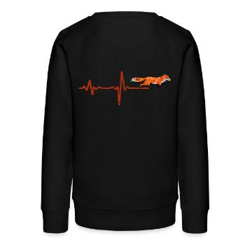 Heartbeat Fox - Cadeau - Sweat ado bio Stanley/Stella - noir - Dos - AI Model Teenager Male light (155cm)