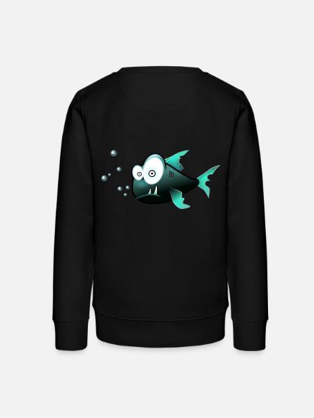 Verwirrter Fisch - Teenager Organic Sweatshirt Mini Changer von Stanley/Stella - Schwarz