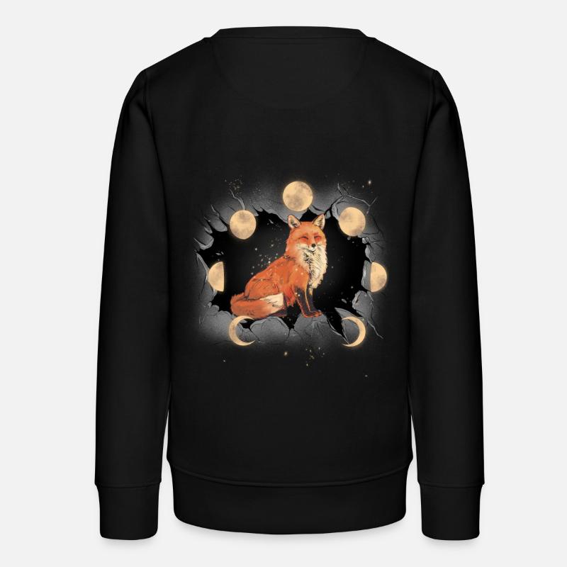 Fuchs Füchse mystisch Mond Märchen Kinder - Teenager Organic Sweatshirt Mini Changer von Stanley/Stella - Schwarz