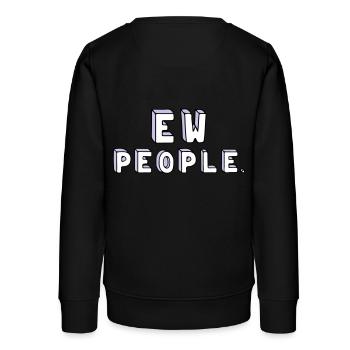 Menschen sind doof. - Teenager Organic Sweatshirt Mini Changer von Stanley/Stella - Schwarz - Hinten - AI Model Teenager Male light (155cm)