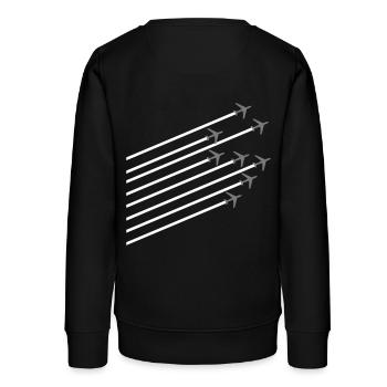 Flugzeug - Teenager Organic Sweatshirt Mini Changer von Stanley/Stella - Schwarz - Hinten - AI Model Teenager Male light (155cm)