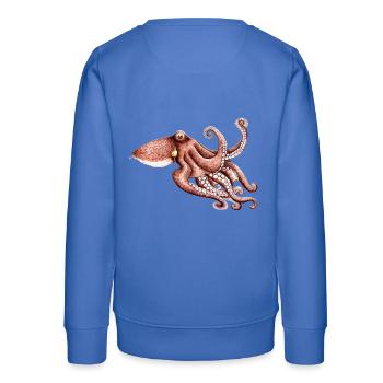 Octopus - Octopus vulgaris - Octopus Poulpe Pieuvre - Teens Organic Sweatshirt by Stanley/Stella - carolina blue - Back - AI Model Teenager Male dark (155cm)