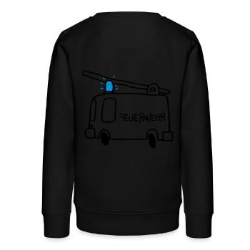 Feu - Sweat ado bio Stanley/Stella - noir - Dos - AI Model Teenager Male light (155cm)