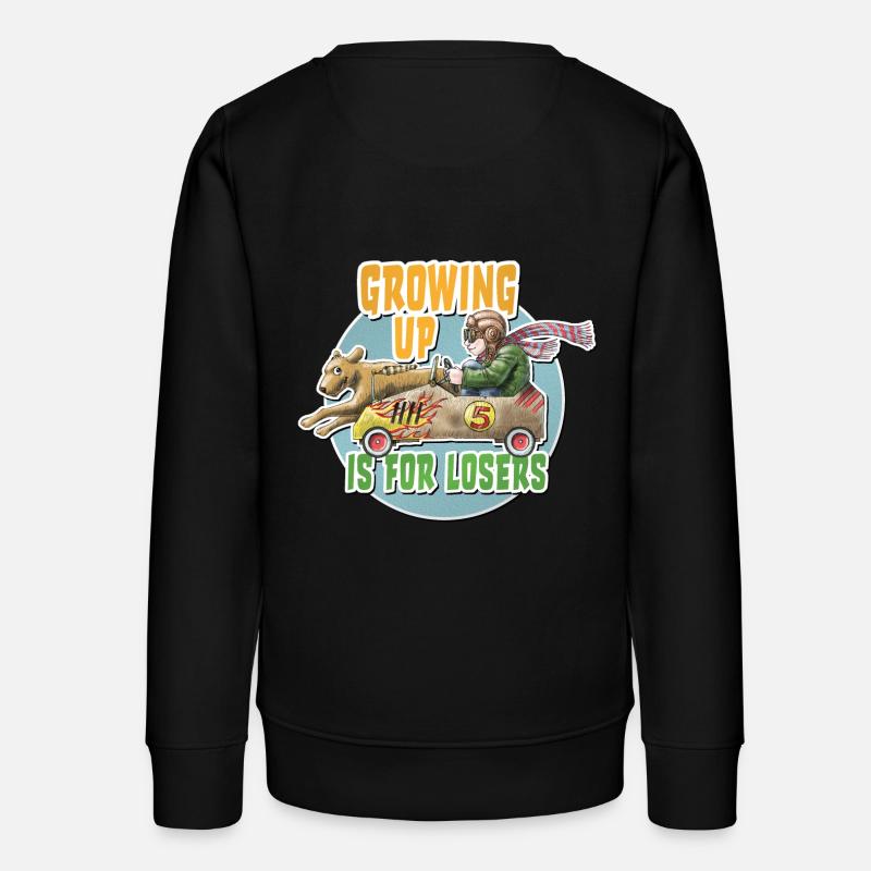GrowingUpisforLosers - Teens Organic Sweatshirt by Stanley/Stella - black