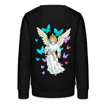 himmlisch Frühling Schmetterlinge Natur Engel - Teenager Organic Sweatshirt Mini Changer von Stanley/Stella - Schwarz - Hinten - AI Model Teenager Male light (155cm)