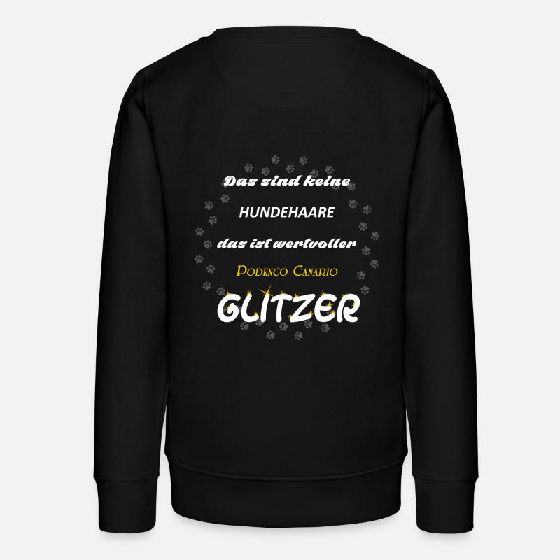 Podenco Canario Glitzer wA9W - Teenager Organic Sweatshirt Mini Changer von Stanley/Stella - Schwarz