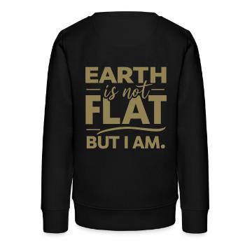 Satire Flache Erde Ironische Witze - Teenager Organic Sweatshirt Mini Changer von Stanley/Stella - Schwarz - Hinten - AI Model Teenager Male light (155cm)