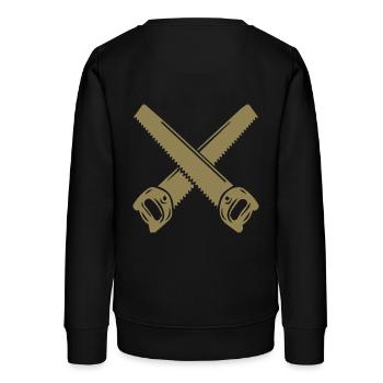 Scie Pocket Carpenter Charpentier - Sweat ado bio Stanley/Stella - noir - Dos - AI Model Teenager Male light (155cm)
