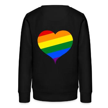 The rainbow heart;) - Teens Organic Sweatshirt by Stanley/Stella - black - Back - AI Model Teenager Male light (155cm)