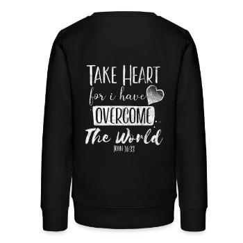 Take Heart christliches christen Religion christus - Teenager Organic Sweatshirt Mini Changer von Stanley/Stella - Schwarz - Hinten - AI Model Teenager Male light (155cm)