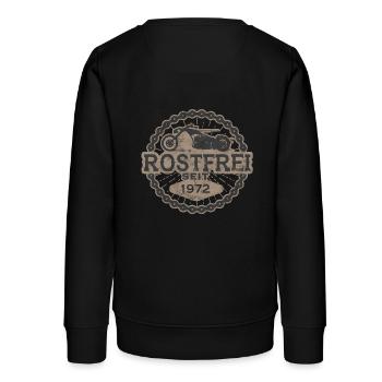 Born to ride biker oldtimer motorrad 1972 - Teenager Organic Sweatshirt Mini Changer von Stanley/Stella - Schwarz - Hinten - AI Model Teenager Male light (155cm)