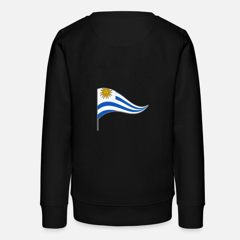 Drapeau. Flagge.Landesflagge. Uruguay. Amérique du Sud - Sweat ado bio Stanley/Stella - noir