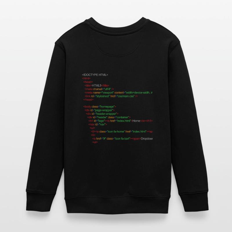 HTML5 code Teens Organic Sweatshirt by Stanley/Stella