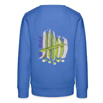 pois GoVegan - Sweat ado bio Stanley/Stella - carolina blue - Dos - AI Model Teenager Male dark (155cm)