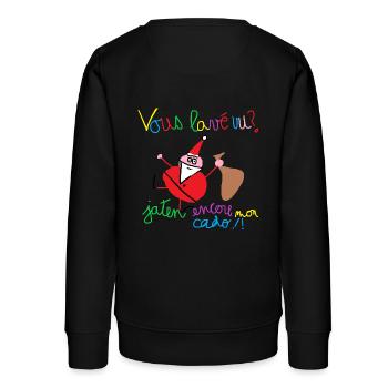 Vous lavé vu ? - Sweat ado bio Stanley/Stella - noir - Dos - AI Model Teenager Male light (155cm)