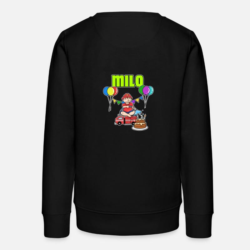 Firefighters Milo Gift - Teens Organic Sweatshirt by Stanley/Stella - black
