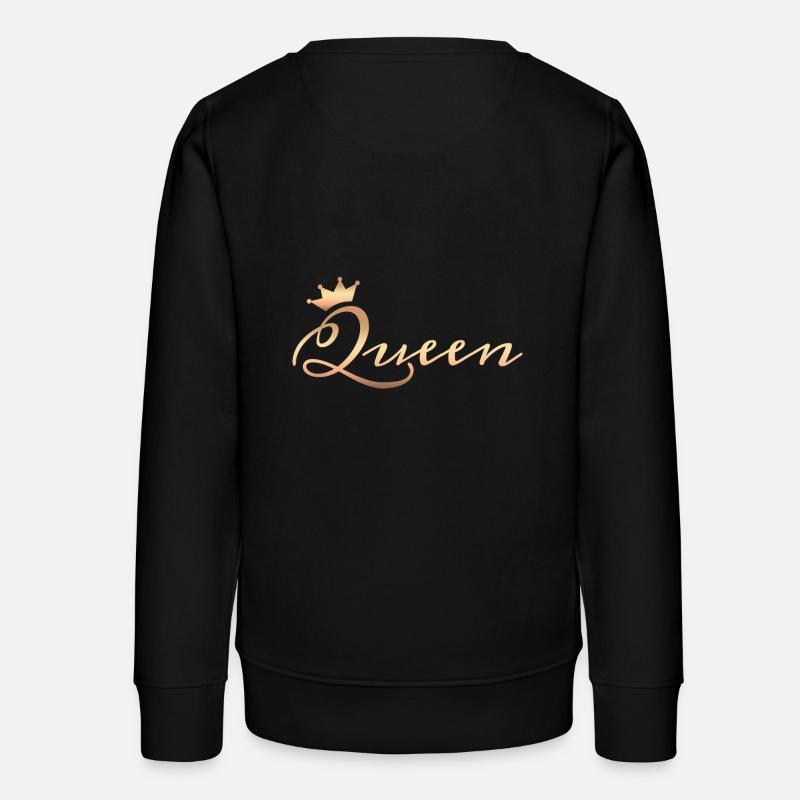 Queen queen - Teens Organic Sweatshirt by Stanley/Stella - black