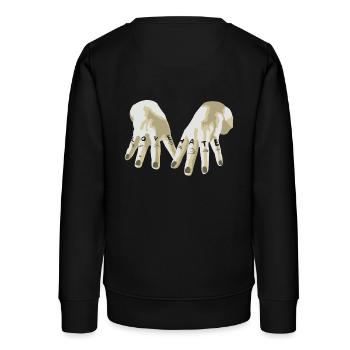 Love / Hate - Teenager Organic Sweatshirt Mini Changer von Stanley/Stella - Schwarz - Hinten - AI Model Teenager Male light (155cm)