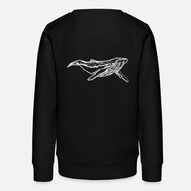 whale - Teens Organic Sweatshirt by Stanley/Stella - black