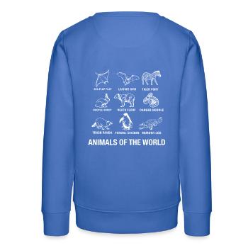 animaux - Sweat ado bio Stanley/Stella - carolina blue - Dos - AI Model Teenager Male dark (155cm)