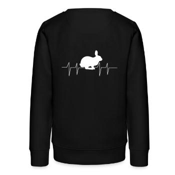 Hasen - Hase - Hasenbesitzer - Herzfrequenz - Teenager Organic Sweatshirt Mini Changer von Stanley/Stella - Schwarz - Hinten - AI Model Teenager Male light (155cm)