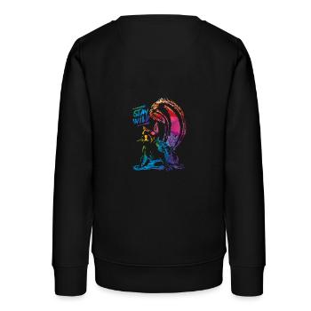 écureuil - Sweat ado bio Stanley/Stella - noir - Dos - AI Model Teenager Male light (155cm)