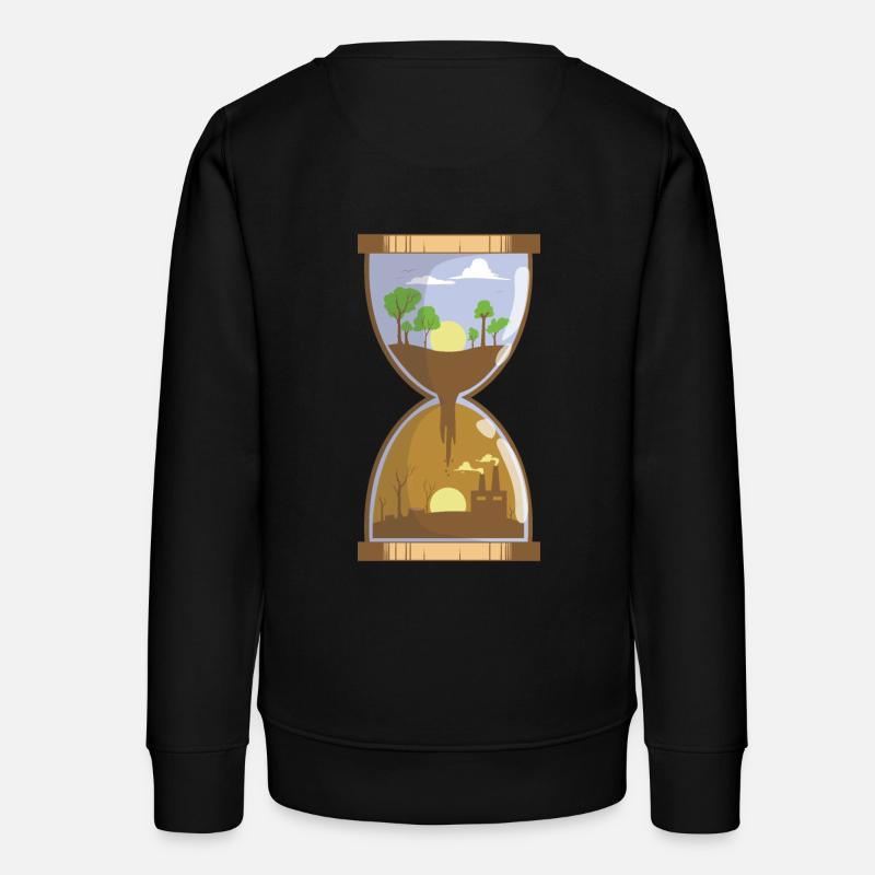 Sablier / Pollution / Conservation - Sweat ado bio Stanley/Stella - noir