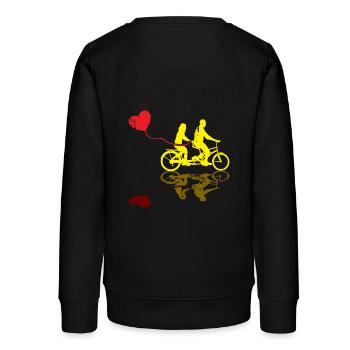 Cadeau de mariage cadeau vélo Tandem - Sweat ado bio Stanley/Stella - noir - Dos - AI Model Teenager Male light (155cm)