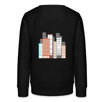 Gebäude - Teenager Organic Sweatshirt Mini Changer von Stanley/Stella - Schwarz - Hinten - AI Model Teenager Male light (155cm)