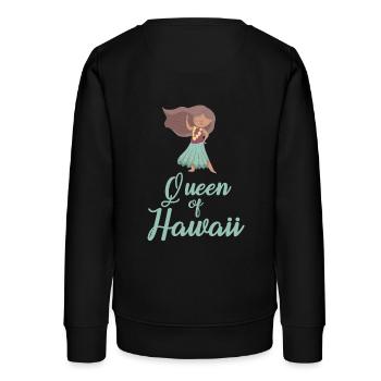 Königin von Hawaii - Teenager Organic Sweatshirt Mini Changer von Stanley/Stella - Schwarz - Hinten - AI Model Teenager Male light (155cm)