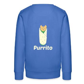 Purrito - Katzen Burrito schnurren Katze Kätzchen - Teenager Organic Sweatshirt Mini Changer von Stanley/Stella - carolina Blue - Hinten - AI Model Teenager Male dark (155cm)
