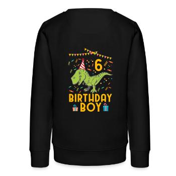 Birthday Boy - 6 ans - Sweat ado bio Stanley/Stella - noir - Dos - AI Model Teenager Male light (155cm)