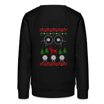 ugly christmas drummer - Teenager Organic Sweatshirt Mini Changer von Stanley/Stella - Schwarz - Hinten - AI Model Teenager Male light (155cm)