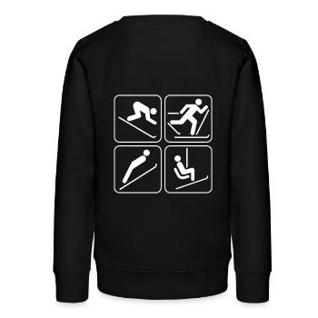 Skifahren, Ski resort, Skigebiet, Skiurlaub - Teenager Organic Sweatshirt Mini Changer von Stanley/Stella - Schwarz - Hinten - AI Model Teenager Male light (155cm)
