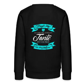 verrückte Tante Geschenk Baby Strample Body - Teenager Organic Sweatshirt Mini Changer von Stanley/Stella - Schwarz - Hinten - AI Model Teenager Male light (155cm)