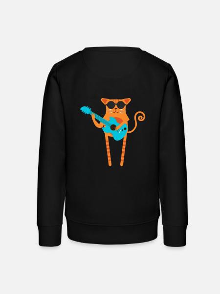 Rocker Katze - Teenager Organic Sweatshirt Mini Changer von Stanley/Stella - Schwarz