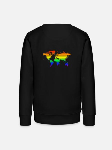 Regenbogen Welt - Teenager Organic Sweatshirt Mini Changer von Stanley/Stella - Schwarz