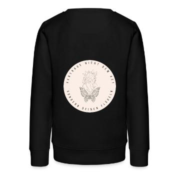 Weisheit - Vergangenes loslassen und losfliegen - Teenager Organic Sweatshirt Mini Changer von Stanley/Stella - Schwarz - Hinten - AI Model Teenager Male light (155cm)