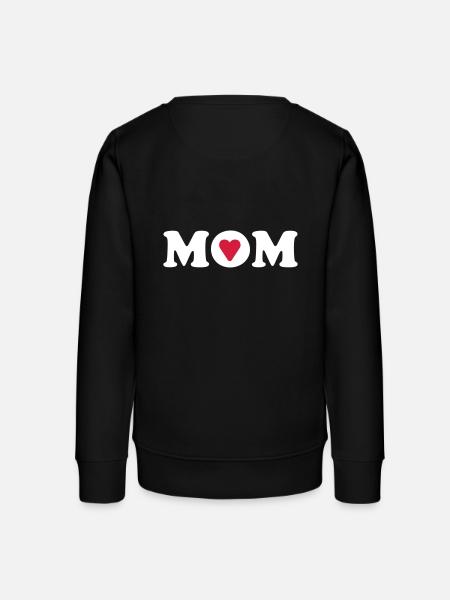 I love mom - Teens Organic Sweatshirt by Stanley/Stella - black