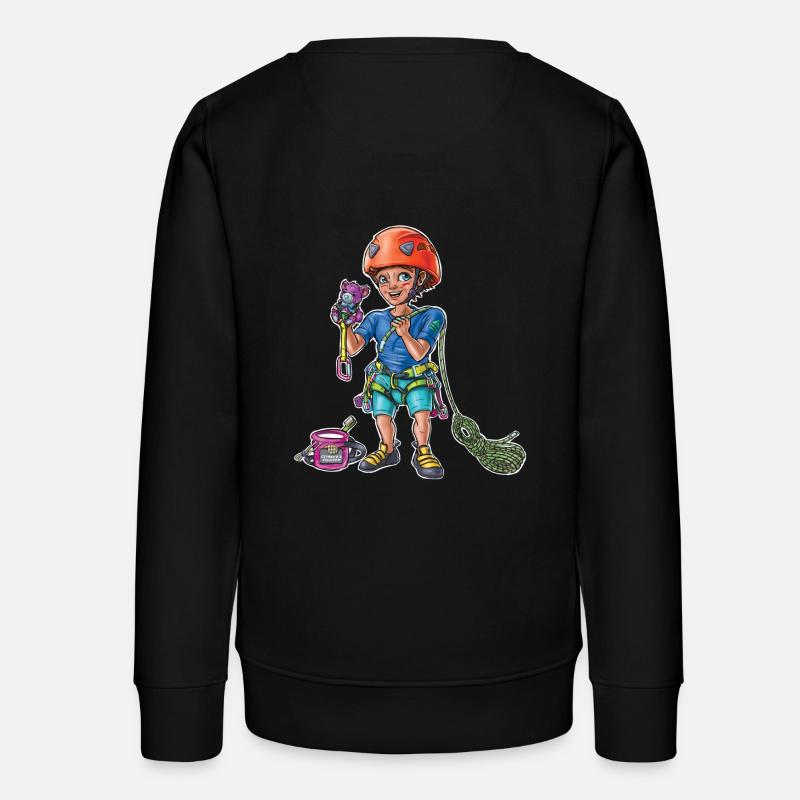 Petit bébé grimpeur 4 - Sweat ado bio Stanley/Stella - noir