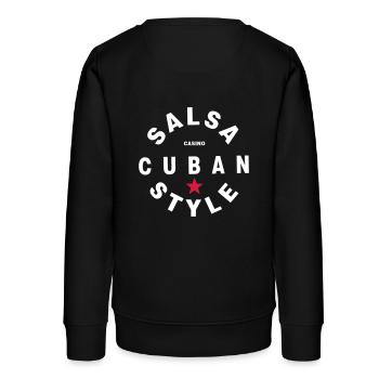 Salsa Cuban Style - Salsa Dance Fashion - Teenager Organic Sweatshirt Mini Changer von Stanley/Stella - Schwarz - Hinten - AI Model Teenager Male light (155cm)