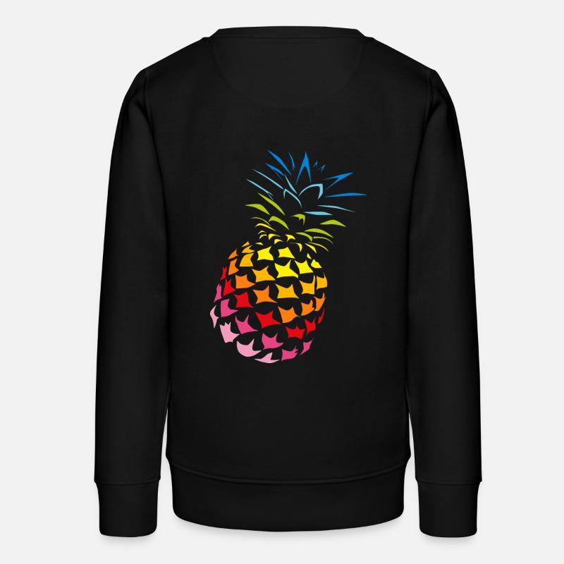 Ananas arc-en-couleurs - Sweat ado bio Stanley/Stella - noir