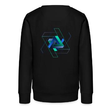 Optische Täuschung (Dreieck) - Teenager Organic Sweatshirt Mini Changer von Stanley/Stella - Schwarz - Hinten - AI Model Teenager Male light (155cm)