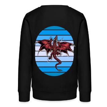 mystisch Drache Drachen - Teenager Organic Sweatshirt Mini Changer von Stanley/Stella - Schwarz - Hinten - AI Model Teenager Male light (155cm)