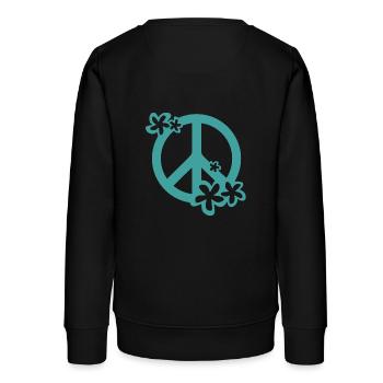 PEACE AND LOVE - Sweat ado bio Stanley/Stella - noir - Dos - AI Model Teenager Male light (155cm)