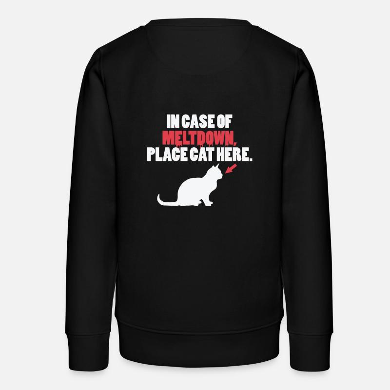 Funny cat - Teens Organic Sweatshirt by Stanley/Stella - black