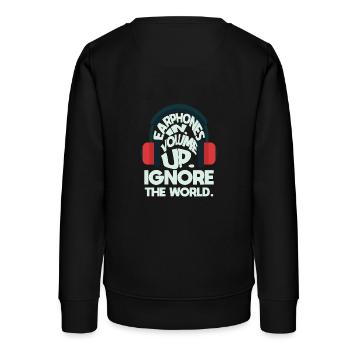 Gute Musik - Teenager Organic Sweatshirt Mini Changer von Stanley/Stella - Schwarz - Hinten - AI Model Teenager Male light (155cm)