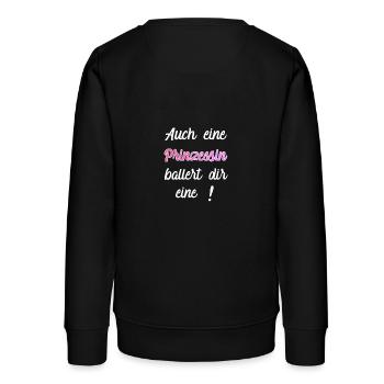 Prinzessin Spruch Sprüche Knallt Dir eine - Teenager Organic Sweatshirt Mini Changer von Stanley/Stella - Schwarz - Hinten - AI Model Teenager Male light (155cm)